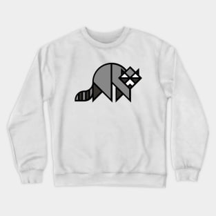 Geometric Raccoon Cartoon Crewneck Sweatshirt